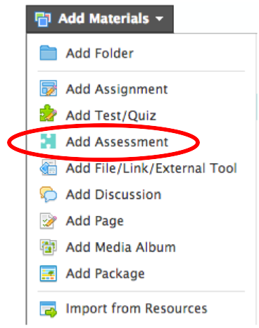 add assessment 